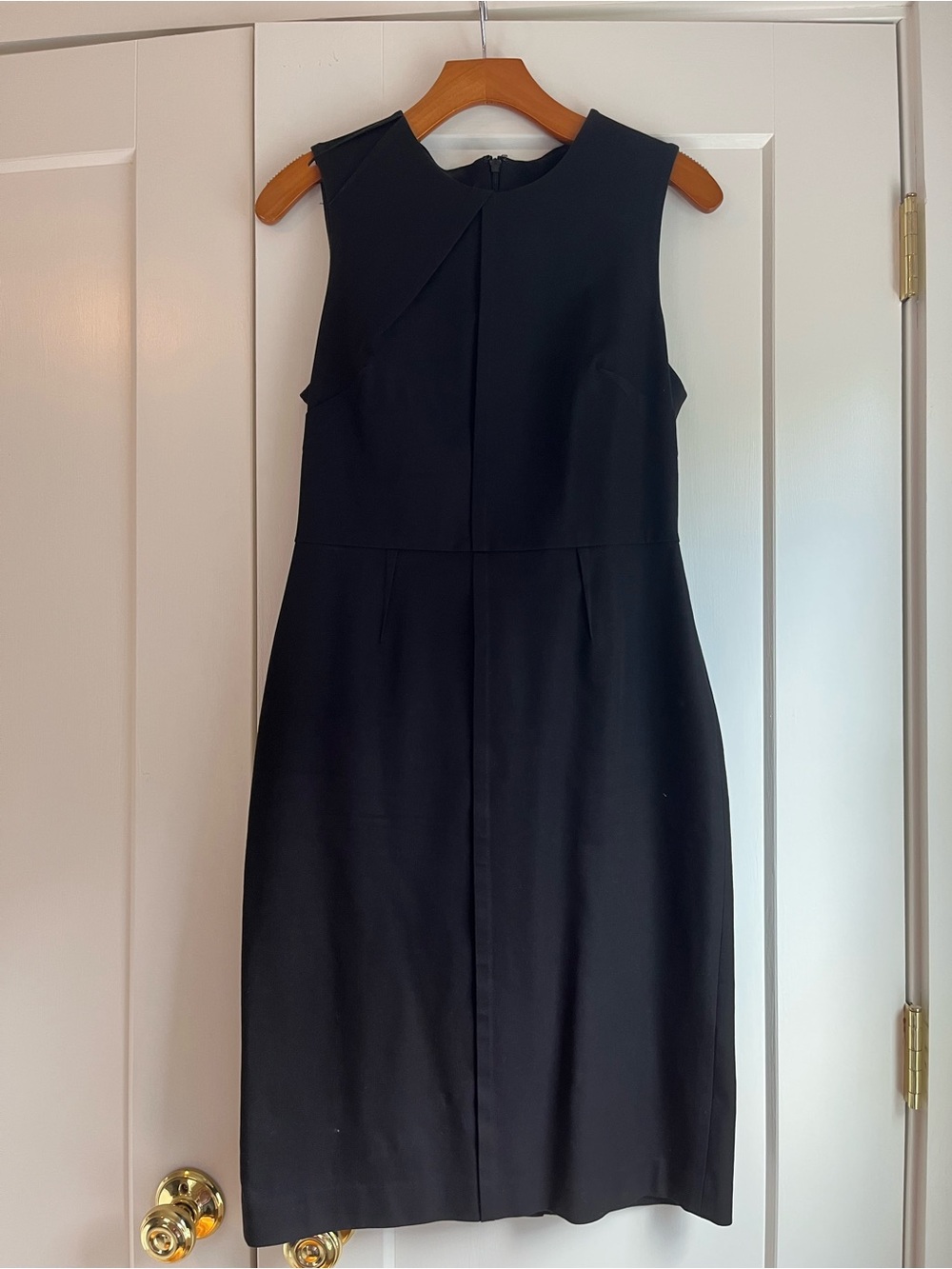 Banana Republic Black Sleeveless Sheath Midi Dress